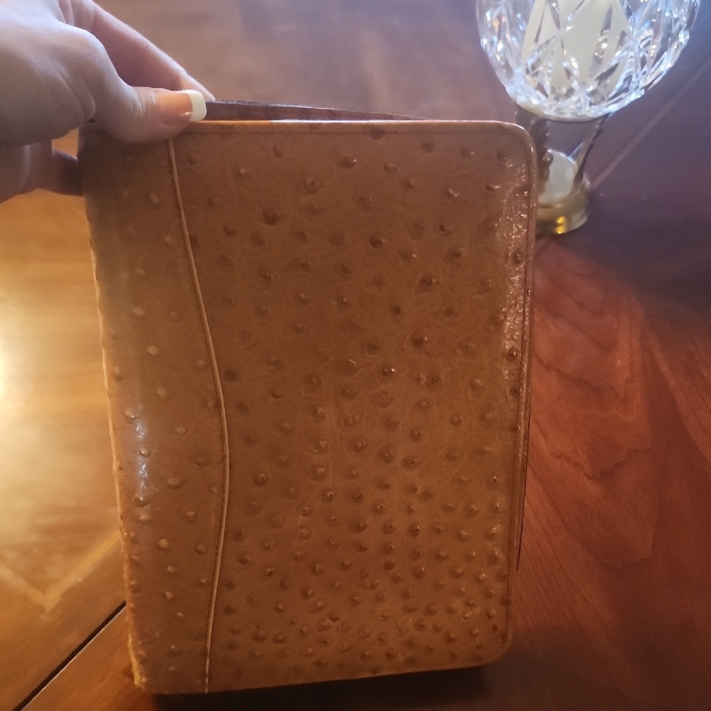 Scully Ostrich Leather Planner